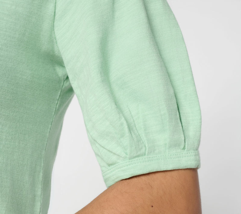 LOGO Principles by Lori Goldstein Pleated Elbow 100% Cotton Top — View 6