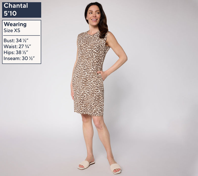 Belle by Kim Gravel Petite ScubaLuxe Skimmer Dress w Bra Blocker — View 11