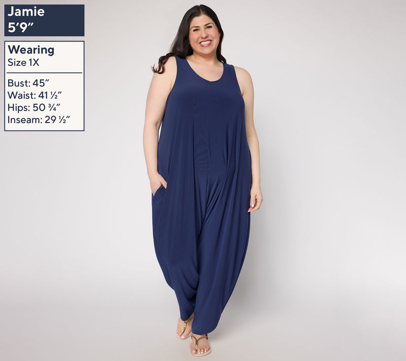 Attitudes by Renee Petite Como Jersey Jumpsuit — View 2