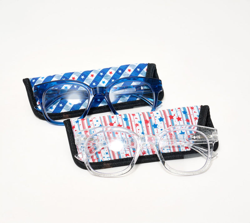 Hummingbird Betsy Set of 2 Auto-Tint Blue Light Sun Readers, 0-2.5 — Main view