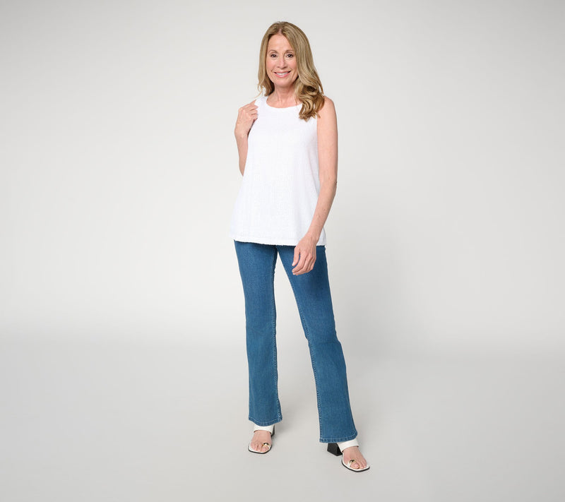 Susan Graver Sequin Knit Lined Scoop Neck Sleeveless Top — View 5