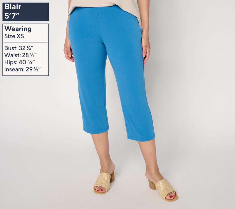 Susan Graver Essentials Petite Liquid Knit Set of 2 Capri Pants — View 11