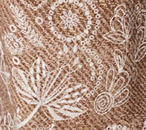 Susan Graver Weekend Regular Printed Linen Blend Wide Leg Crop Pants — View 10