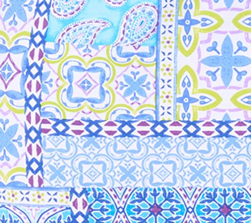 Susan Graver Weekend Petite Printed French Terry Wrap Skort — View 6