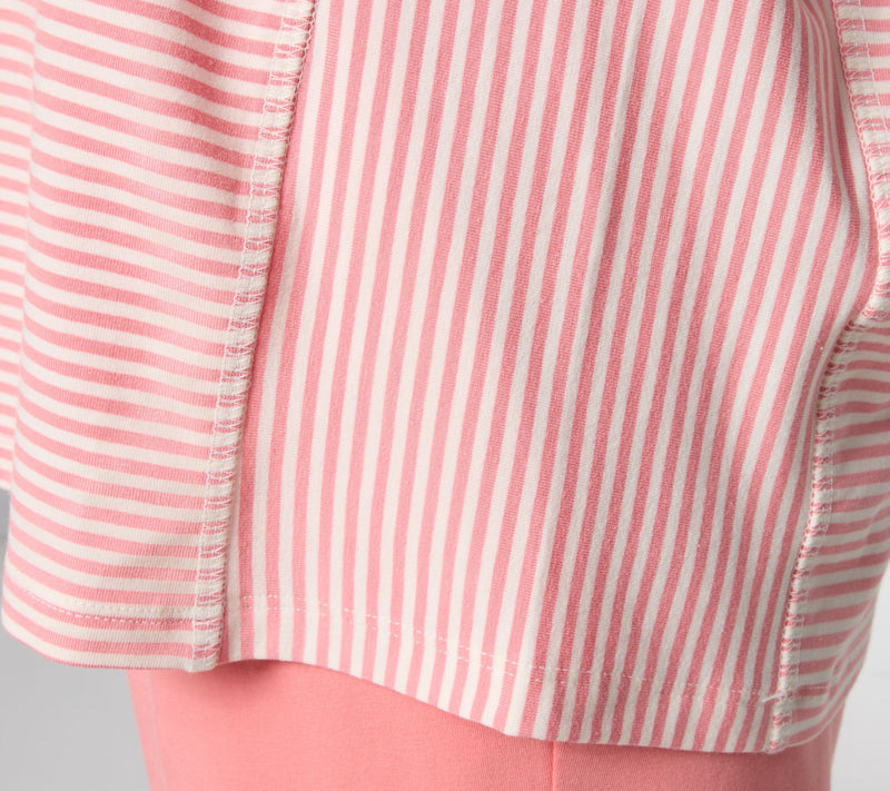 AnyBody Cozy Knit Jersey All-Star Striped Top — View 7