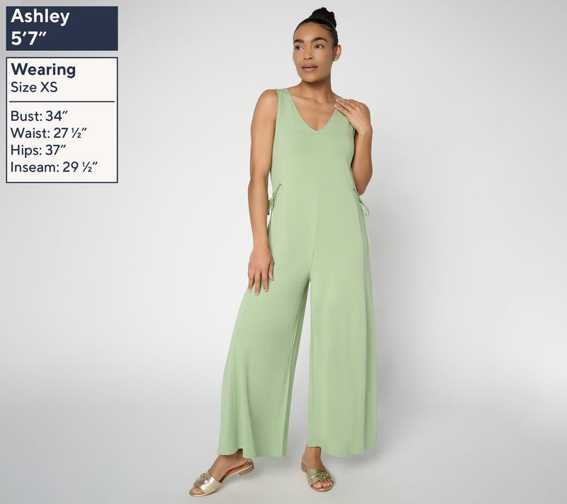 AnyBody Petite Cozy Knit Jersey All-Star Jumpsuit — View 3