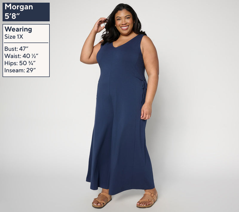AnyBody Tall Cozy Knit Jersey All-Star Jumpsuit — View 2