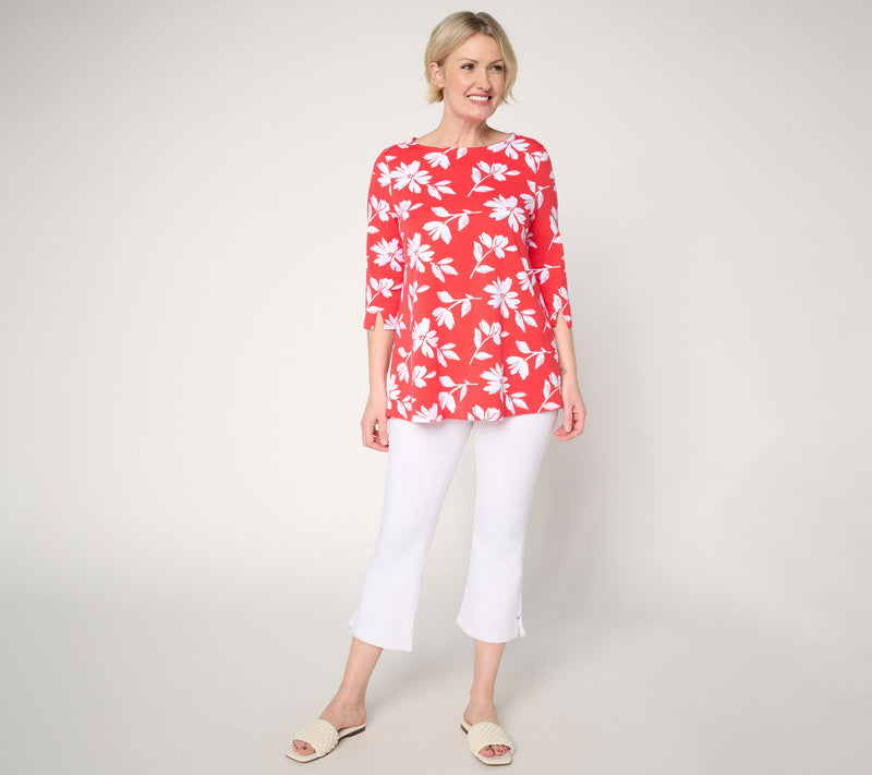 Denim & Co. Regular Favorite Jersey Boat Neck Swing Tunic — View 5