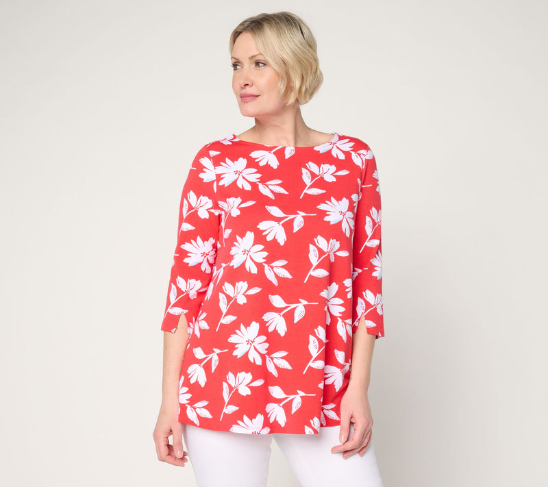 Denim & Co. Regular Favorite Jersey Boat Neck Swing Tunic — View 15