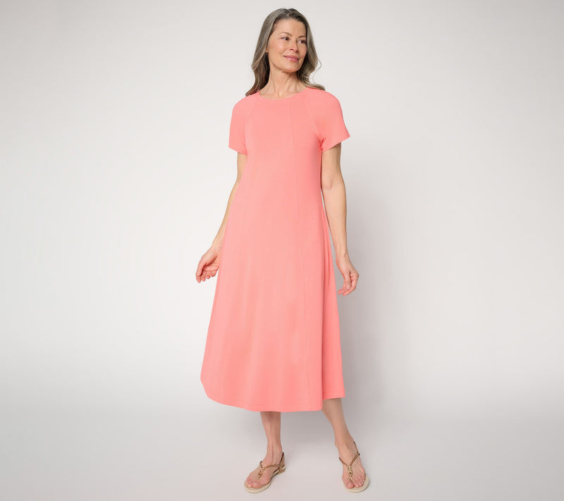 AnyBody Regular Cozy Knit Jersey Knit Dress — View 5