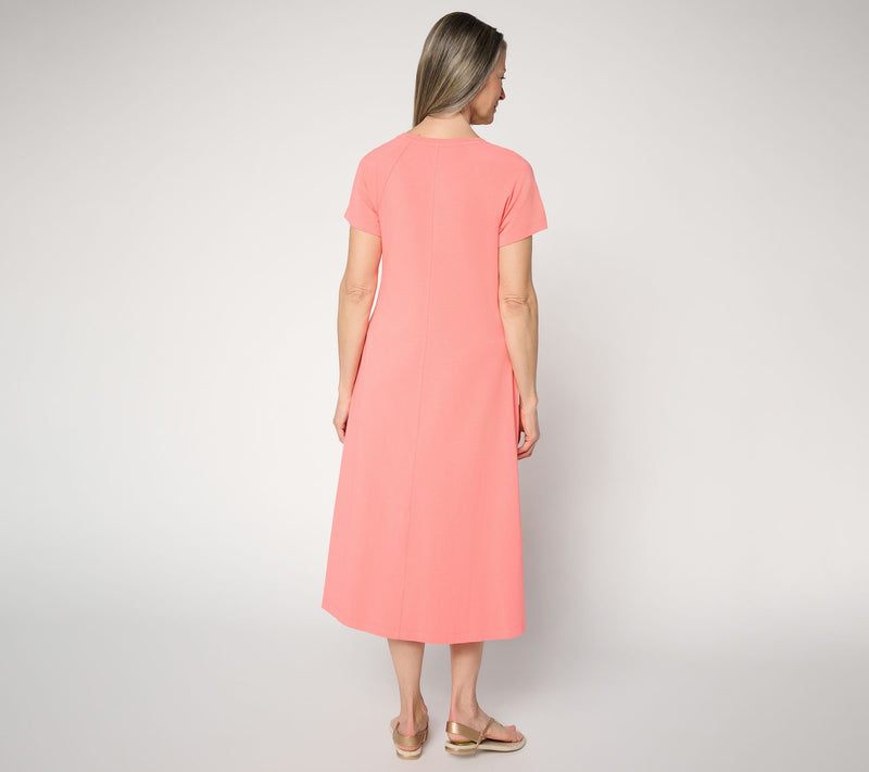 AnyBody Petite Cozy Knit Jersey Midi Dress — View 10