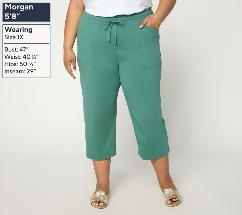 AnyBody Tall Cozy Knit Jersey Capri Pants — View 8