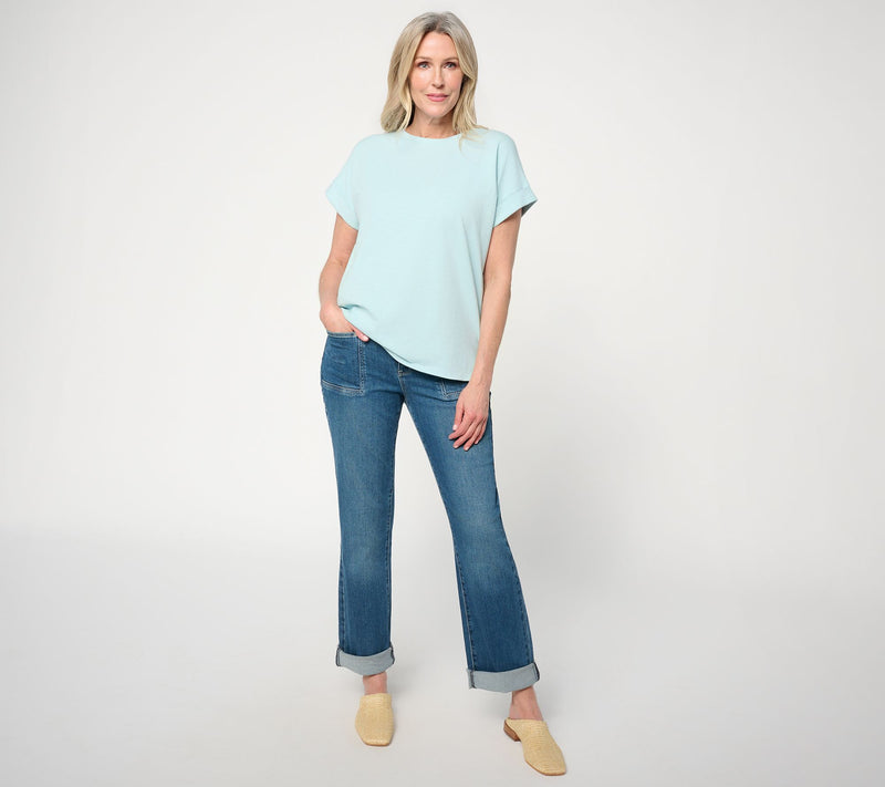 Martha Stewart Signature Modern Cuffed Sleeve Tee — View 5