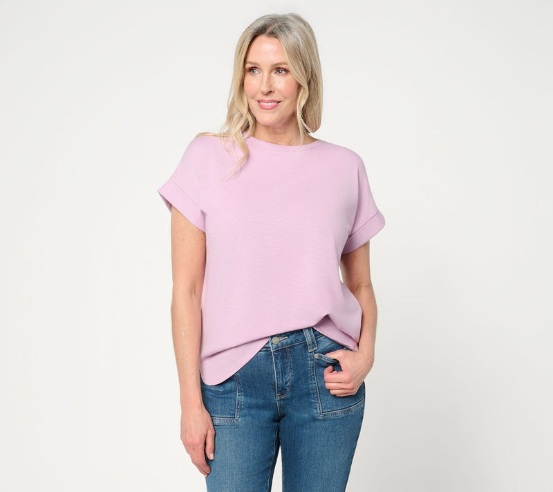 Martha Stewart Signature Modern Cuffed Sleeve Tee — View 12
