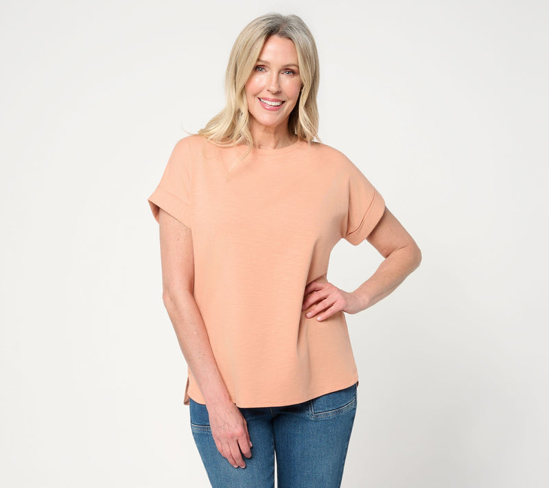 Martha Stewart Signature Modern Cuffed Sleeve Tee — View 14