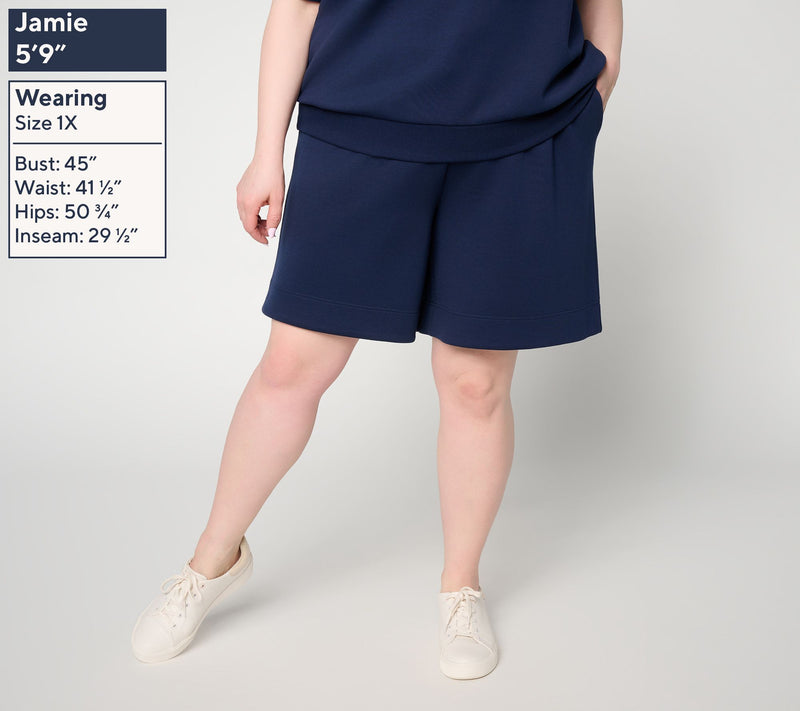 Martha Stewart Signature Regular Comfort Wide-Leg Shorts — View 2
