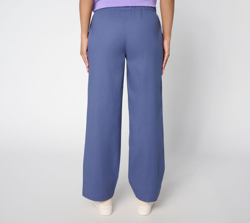Denim & Co. Regular Stretch Poplin Straight-Leg Pants — View 4