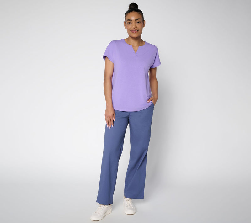 Denim & Co. Regular Stretch Poplin Straight-Leg Pants — View 5