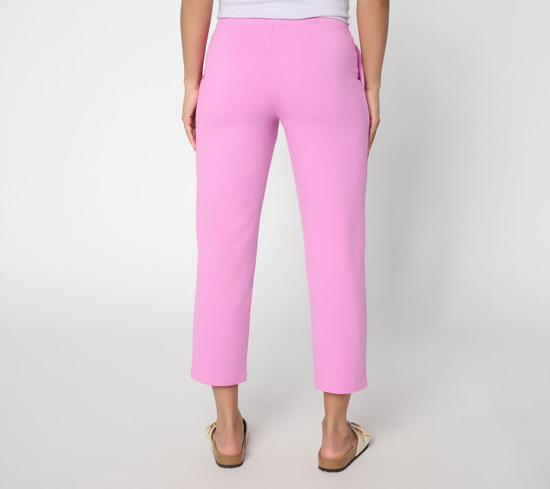 Denim & Co. Petite EasyWear French Terry Straight Leg Crop Pants — View 12