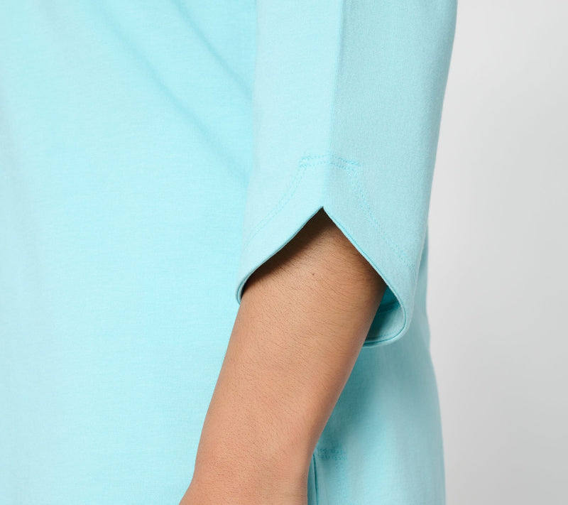 Denim & Co. Essentials Favorite Jersey 3/4 Sleeve Split Neck Top — View 6