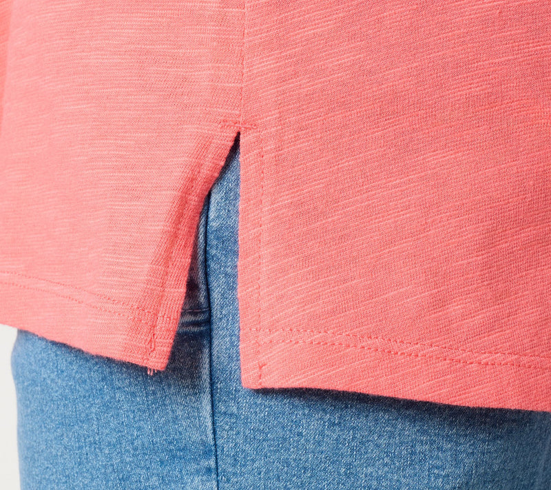 Denim & Co. Essentials Linen Blend Split Neck Tank Top — View 6
