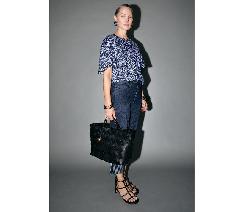 RM Studio x Rebecca Minkoff Cotton Modal Flutter Sleeve Knit Top — View 7