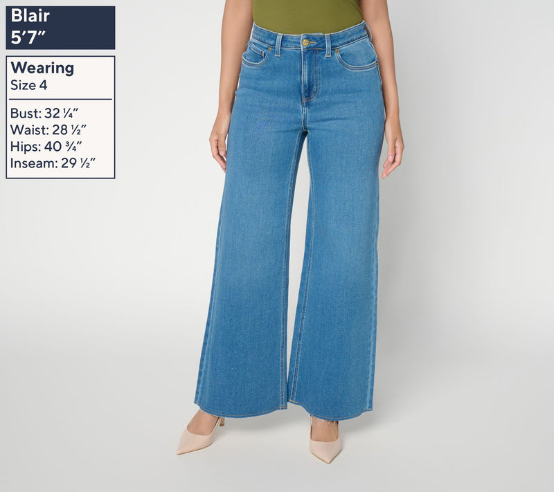 Mally Roncal Regular Wide Leg Full Length FierceFlex Jean — View 3