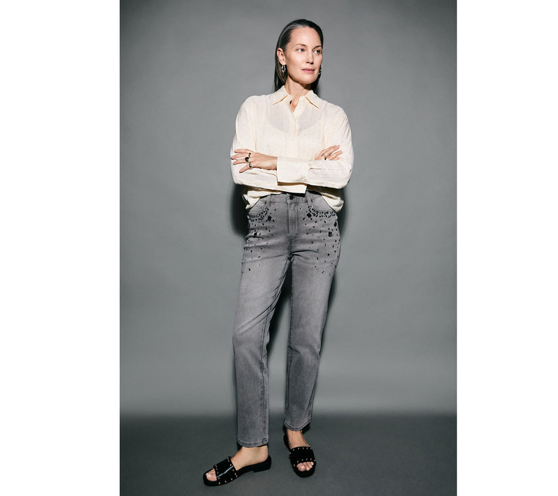 RM Studio x Rebecca Minkoff Regular Micha Embellished Jeans — View 6
