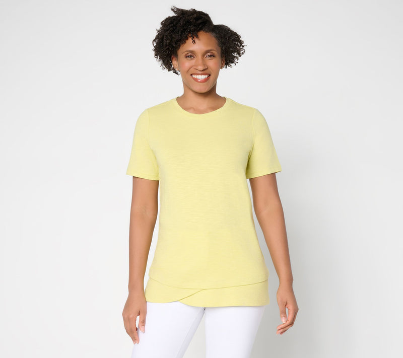 Denim & Co. Essentials Regular Textured Knit 2fer Tunic — View 14