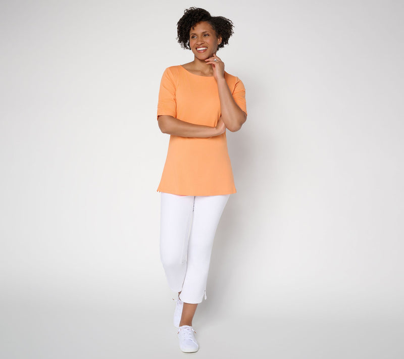 Denim & Co. Essentials Regular Favorite Jersey Boat Neck Tunic — View 5