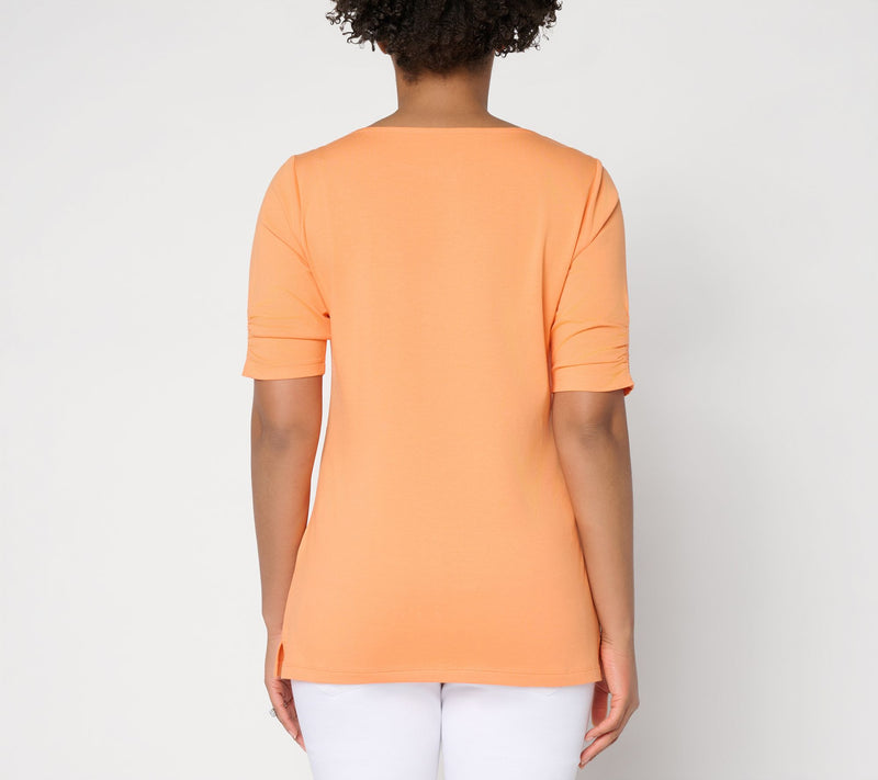 Denim & Co. Essentials Regular Favorite Jersey Boat Neck Tunic — View 4