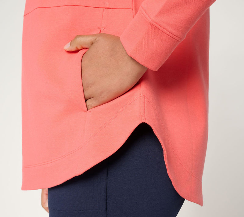 Denim & Co. Active Regular French Terry Half Zip Tunic — View 6