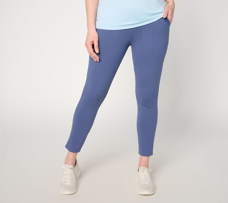 Denim & Co. Active Petite Duo Stretch Slim Leg Crop Pants — View 10