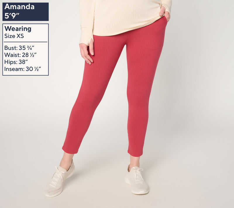 Denim & Co. Active Petite Duo Stretch Slim Leg Crop Pants — View 6