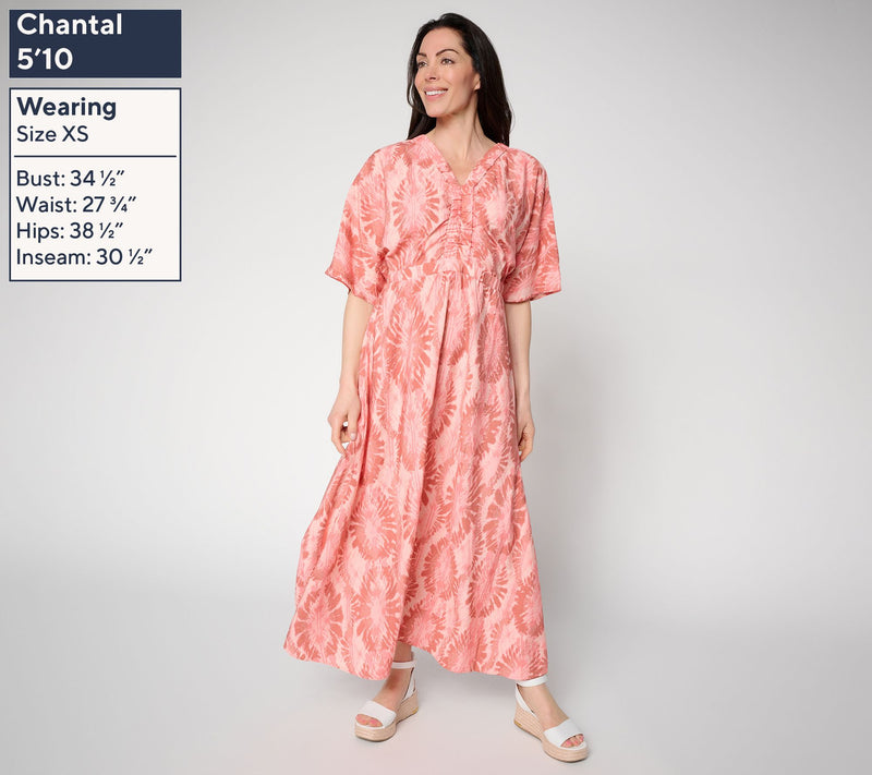 Peace Love World Regular Boheme Printed V-Neck Maxi Dress — View 9