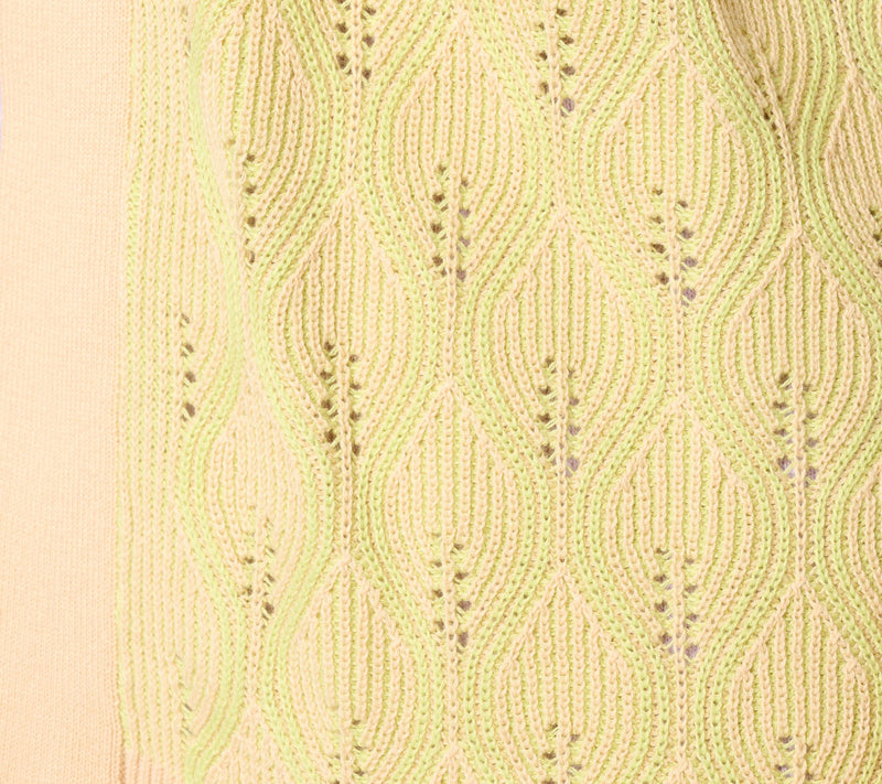 Susan Graver Jacquard Open Front Bell Sleeve Cardigan — View 10