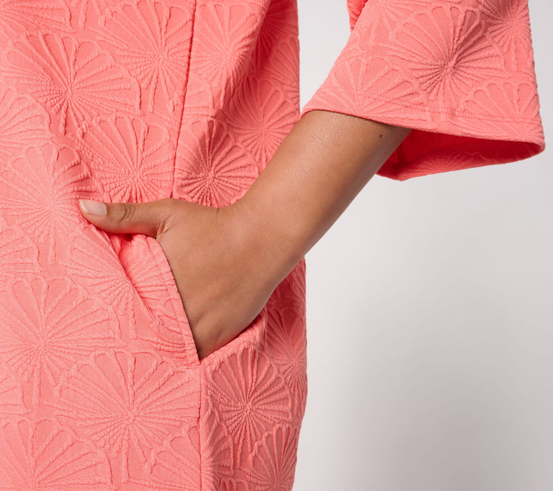 Susan Graver Soleil Shell Jacquard Dress — View 5