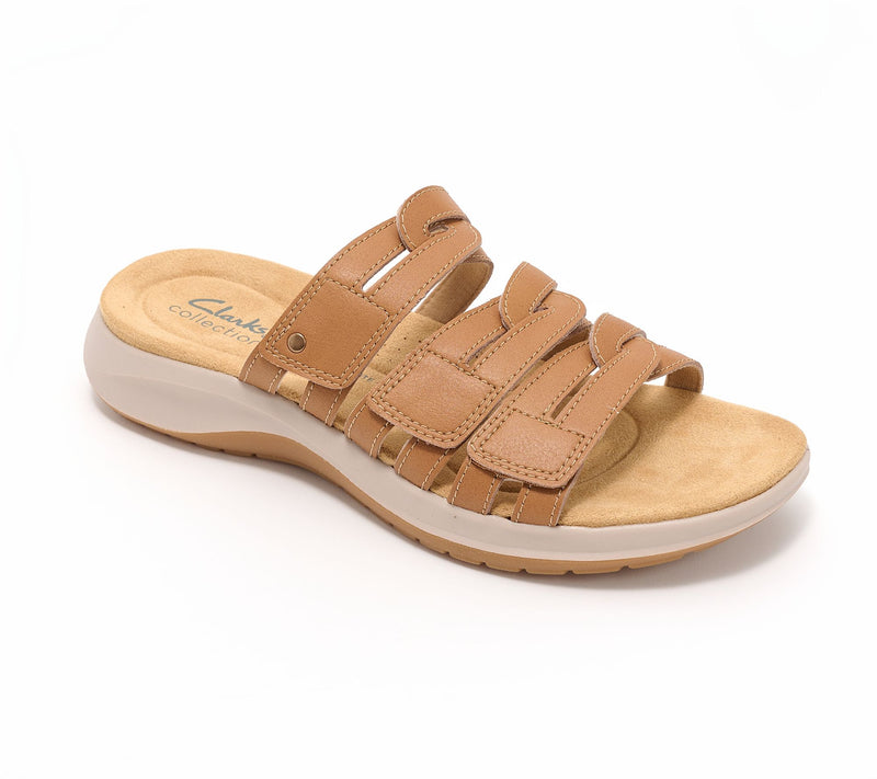 Clarks Collection Leather Slide Sandals-Maelynn Abby — View 14