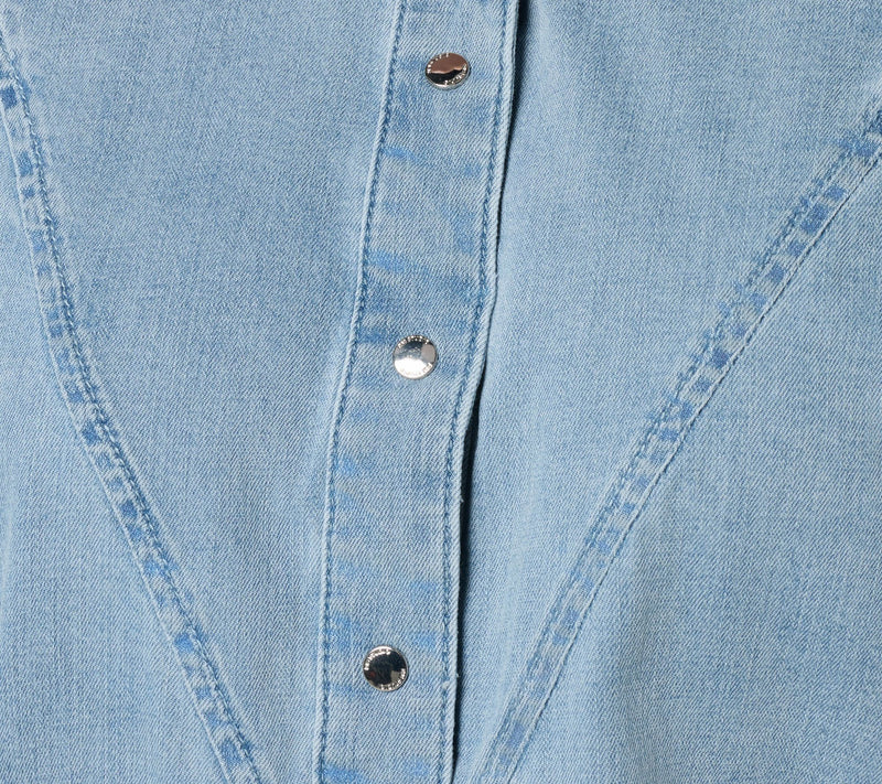 RM Studio x Rebecca Minkoff Extended Yoke Stretch Denim Shirt — View 5