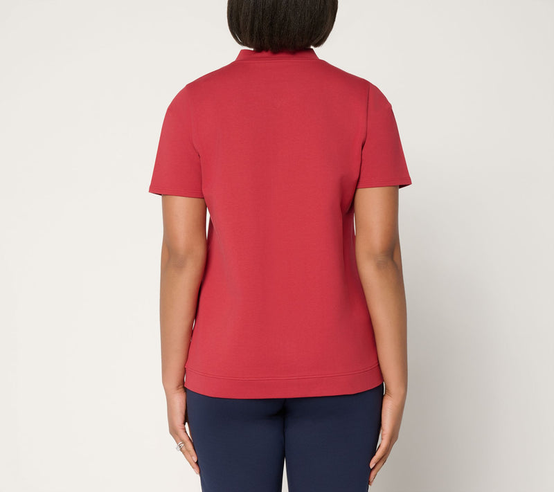 Denim & Co. Active French Terry Short Sleeve Jacket — View 4