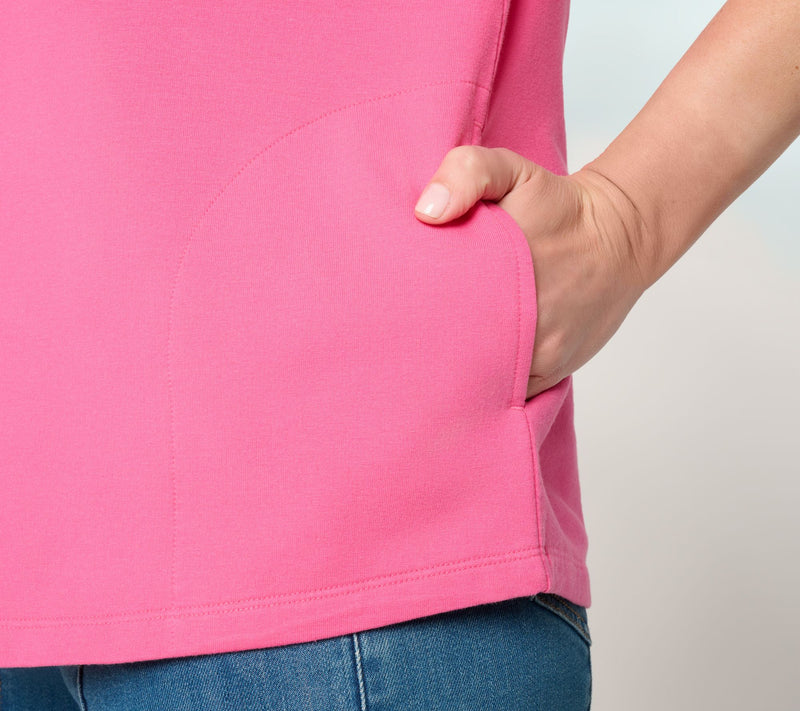 LOGO by Lori Goldstein Pleat Sleeve Sweatshirt — View 12