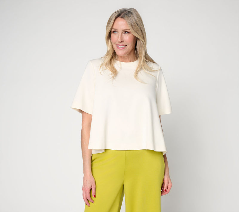 Carla Rockmore Collection 100% Cotton Crew Neck Swing Tee — View 14