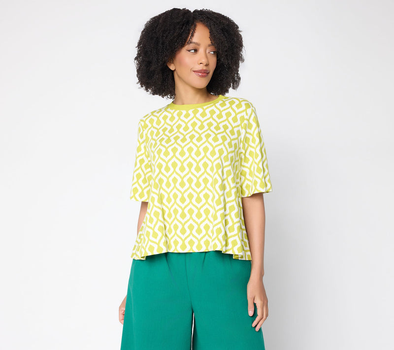 Carla Rockmore Collection 100% Cotton Crew Neck Swing Tee — View 17