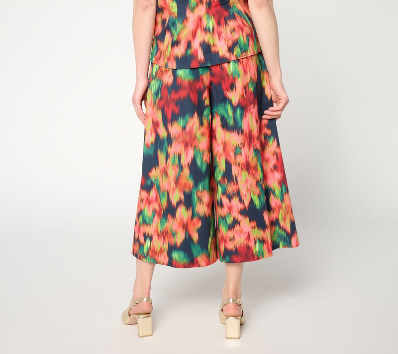 Carla Rockmore Collection Petite Pull-On Cotton Rich Wide Crop Pants — View 12