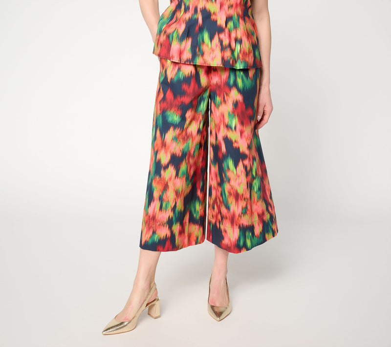 Carla Rockmore Collection Petite Pull-On Cotton Rich Wide Crop Pants — View 9