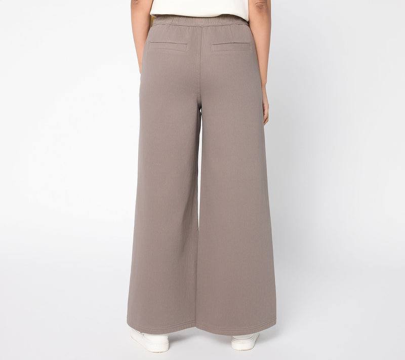 Carla Rockmore Collection Petite Pull-On Knit Denim Jeans- Color — View 4