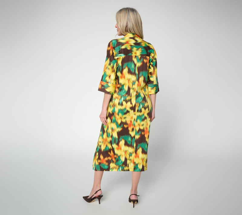 Carla Rockmore Collection Petite Jersey Cinched Waist Midi Dress — View 4