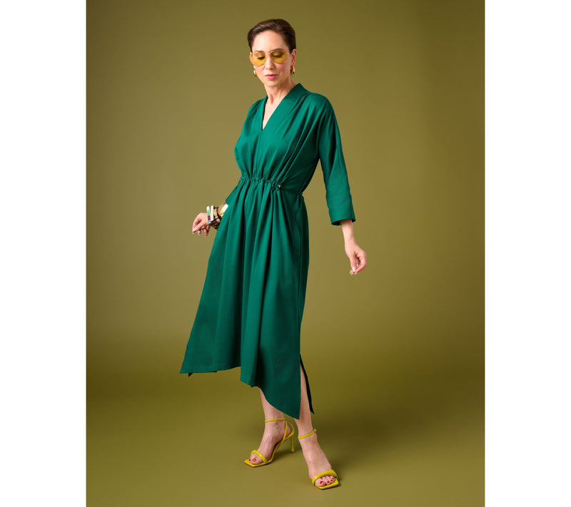 Carla Rockmore Collection Petite Jersey Cinched Waist Midi Dress — View 8