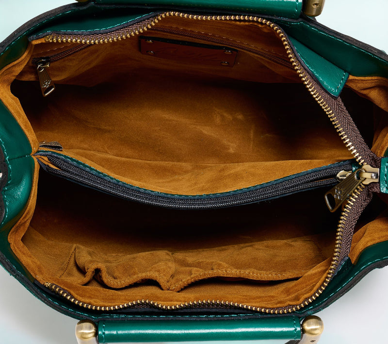 "As Is" Patricia Nash Novara Woven Leather Satchel — View 4