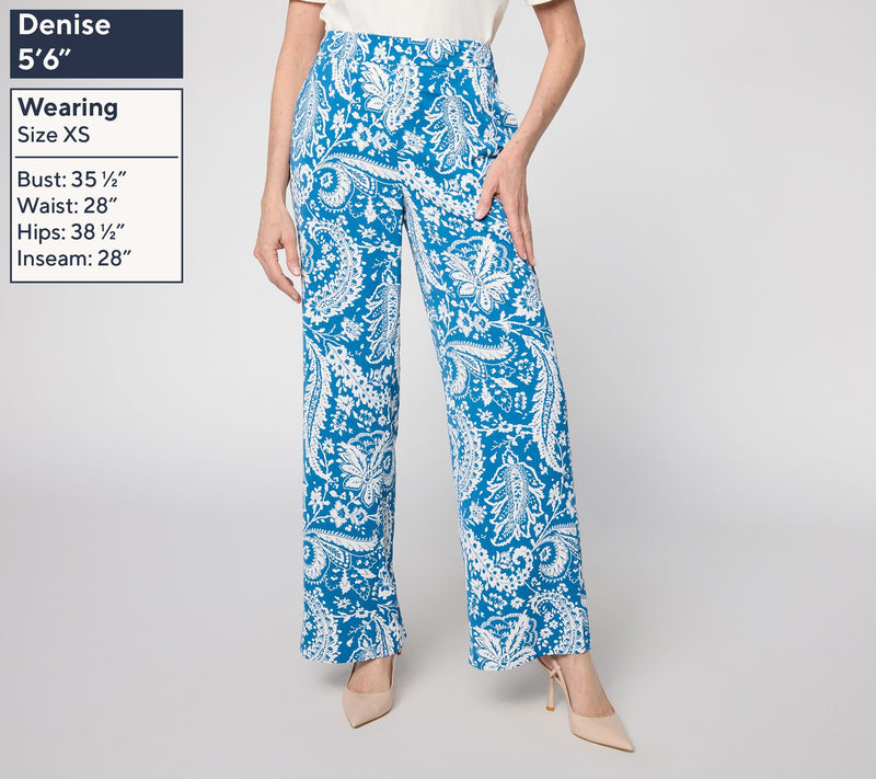 BEAUTIFUL by Lawrence Zarian Regular Printed Pull-On Wide Leg Pant — View 3